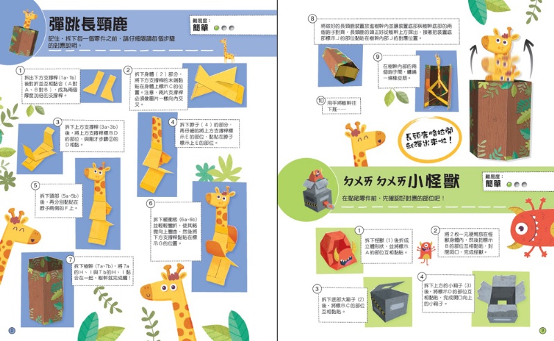 就愛玩STEAM：3D彈跳動物紙機關